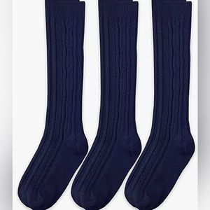 Blue Cable Knit school socks